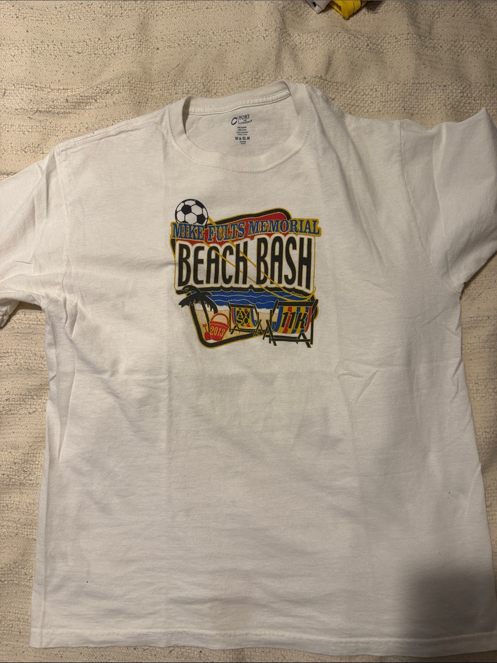 ‘13 Beach Bash Graphic Tee - White with Multicolor Print